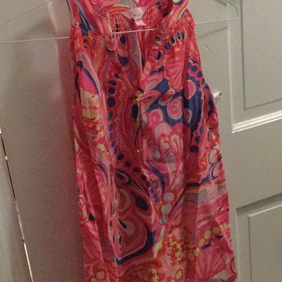 Lilly Pulitzer Tops - Lilly Pulitzer Silk sleeveless Essie Top Lilly Pulitzer Tops - Lilly Pulitzer Silk sleeveless Essie Top